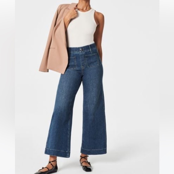 SPANX Denim - Spanx wide leg crop jeans (culottes) ladies size small